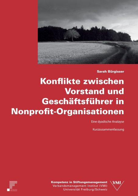 Konflikte zwischen Vorstand und Geschäftsführer in Nonprofit ... - VMI