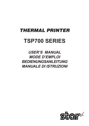 TSP700 User Manual - STAR-ASIA TECHNOLOGY LTD.