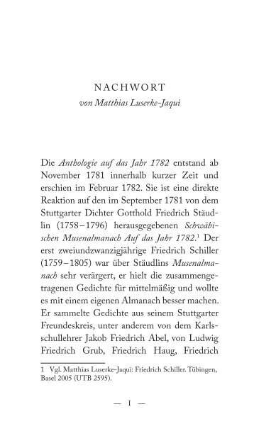 NACHWORT von Matthias Luserke-Jaqui Die ... - Conte Verlag