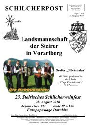 Schilcherpost Ausgabe 3_2010 - Landsmannschaft der Steirer in ...