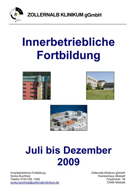 Innerbetriebliche Fortbildung - Zollernalb Klinikum gGmbH