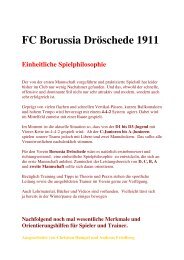 einh. Spiel- philosophie - FC Borussia Dröschede