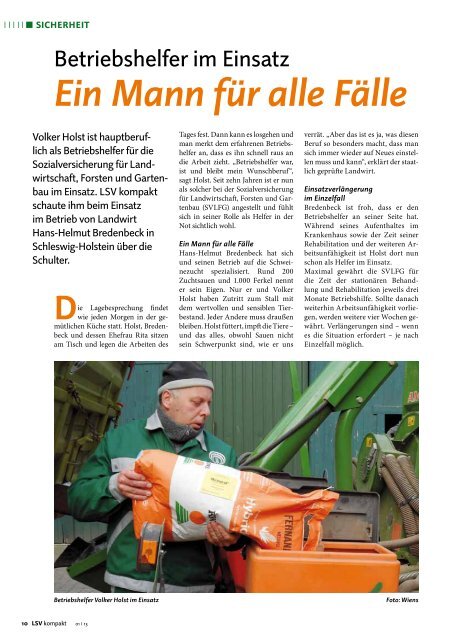 LSV kompakt 1/2013 - Sozialversicherung für Landwirtschaft ...