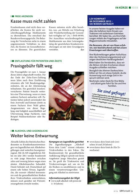 LSV kompakt 1/2013 - Sozialversicherung für Landwirtschaft ...