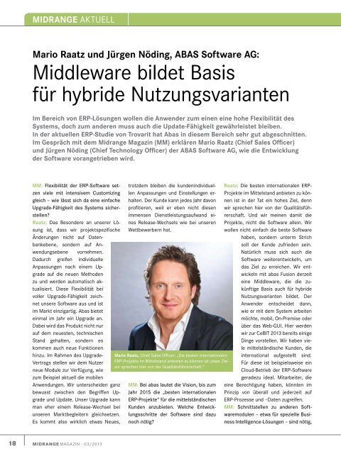 Middleware bildet Basis für hybride Nutzungsvarianten - Midrange ...