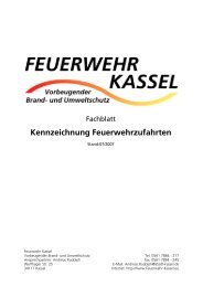 Kennzeichnung Feuerwehrzufahrten - Kassel