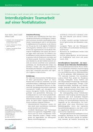 Interdisziplinäre Teamarbeit auf einer Notfallstation