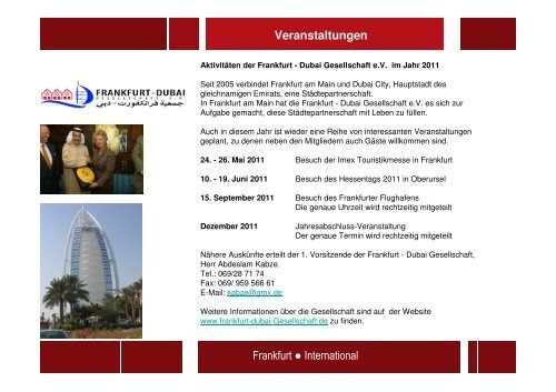 Ausgabe März 2011 - Frankfurt-Dubai-Gesellschaft