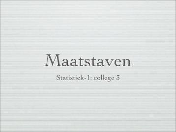 Statistiek-1: college 3