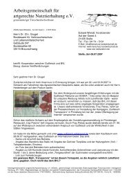 Brief an Herrn Dr. Grugel vom Bundesamt für Verbraucherschutz ...
