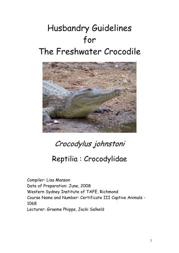 Fresh Water Crocodile - Nswfmpa.org