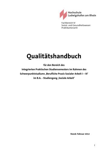 Qualitätshandbuch - Hochschule Ludwigshafen am Rhein