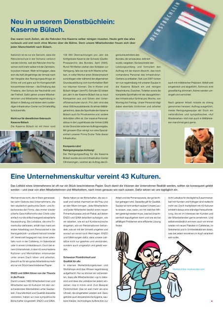 Ausgabe Nr. 21, Frühling 2008 - Enzler Reinigungen AG