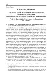 3_Wenz-Kanon und Sakrament:: - Lutherische Beiträge