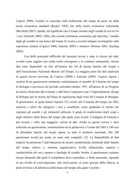 Sistemi di scambio non monetario e reciprocità: il caso di Banca del ...