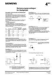 001 Bemessungsgrundlagen für Stellglieder - Siemens Building ...