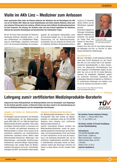 GC-impuls 4-2007 - Gesundheits-Cluster