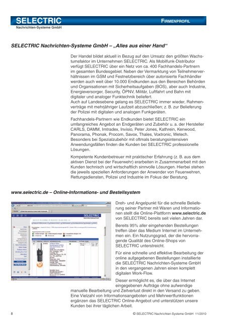 Download - Selectric Digitalfunk-systeme BW GmbH