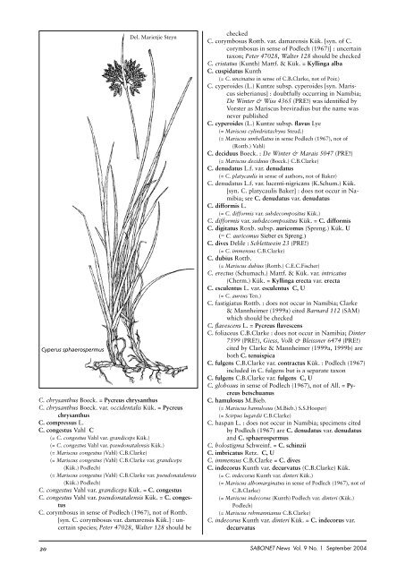 Newsletter of the Southern African Botanical Diversity - SANBI