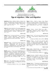 Publikationsliste Alter und Migration - Pro Senectute Schweiz