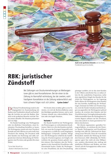 RBK: juristischer Zündstoff - Viscom