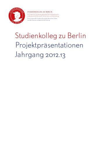 Die Einladung als PDF - Studienkolleg zu Berlin