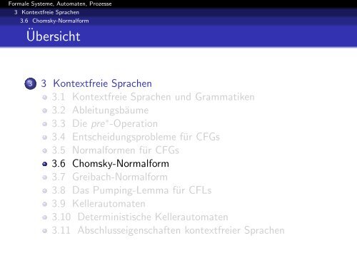 Chomsky Normalform