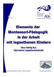 Elemente der Montessori-Pädagogik in der Arbeit mit legasthenen ...