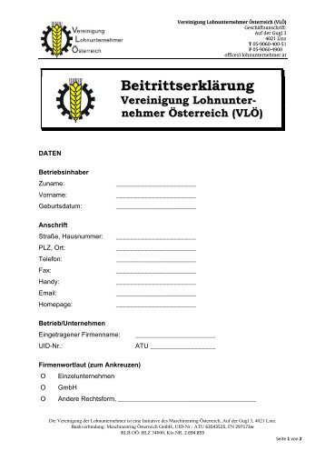 zum Beitrittsformular... - Lohnunternehmer