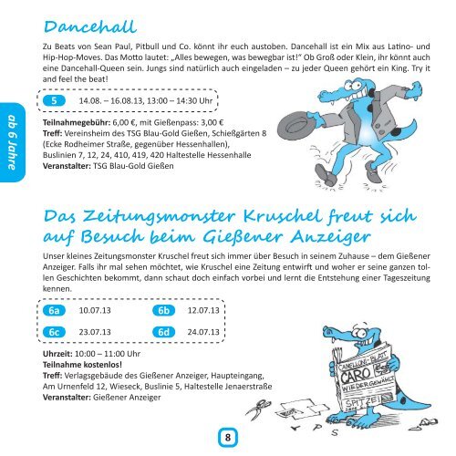 Download Ferienkarussell - Jugendpflege der Universitätsstadt ...