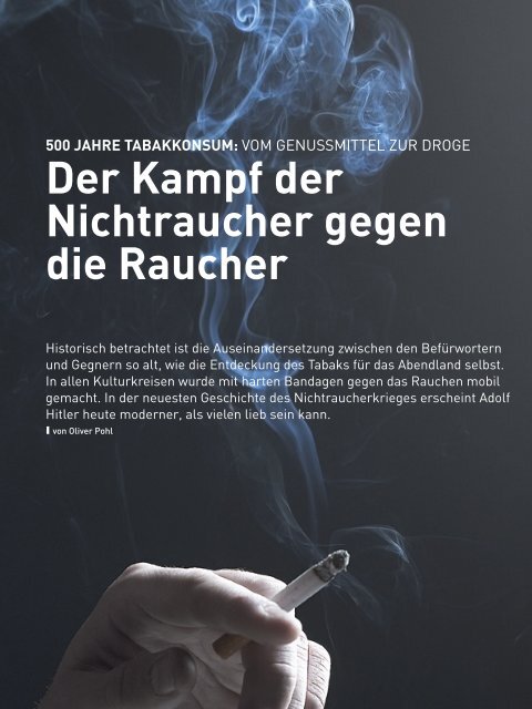 Der kampf der nichtraucher gegen die raucher