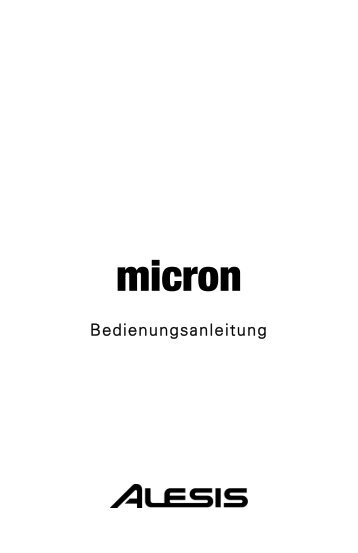 Micron - Anleitung - PDf - Alesis