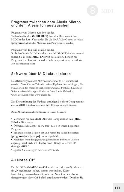 Micron - Anleitung - PDf - Alesis
