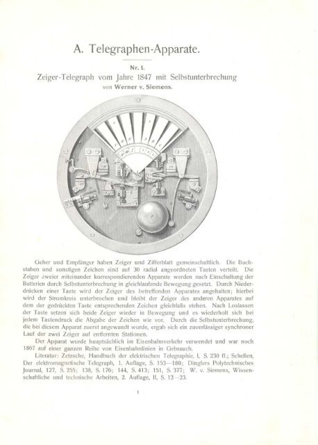 Siemens Katalog - Deutsches Museum 1906 - Historische ...