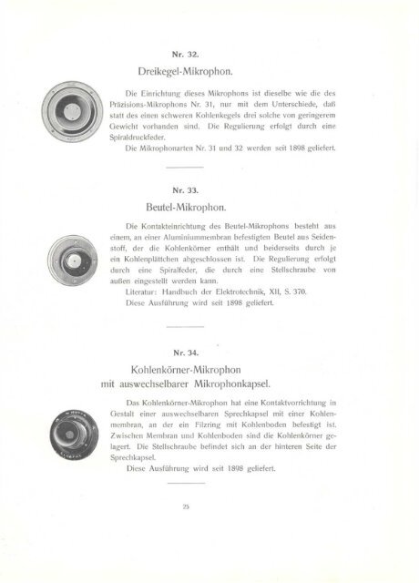 Siemens Katalog - Deutsches Museum 1906 - Historische ...