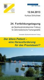 12.04.2013 24. Fortbildungstagung Der ältere Patient ... - Lzk-bw.de