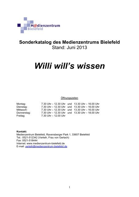 Willi will's wissen - Medienzentrum Bielefeld