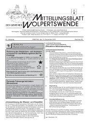 10. Dezember 2010 - Gemeinde Wolpertswende