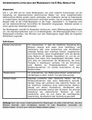 informationspflichten nach dem mediengesetz für e ... - Wolf & Partner