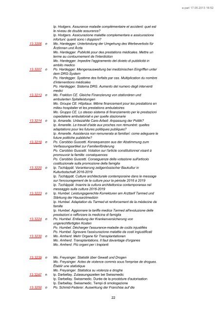 Motions, postulats et interpellations prêts à être tra - Schweizer ...