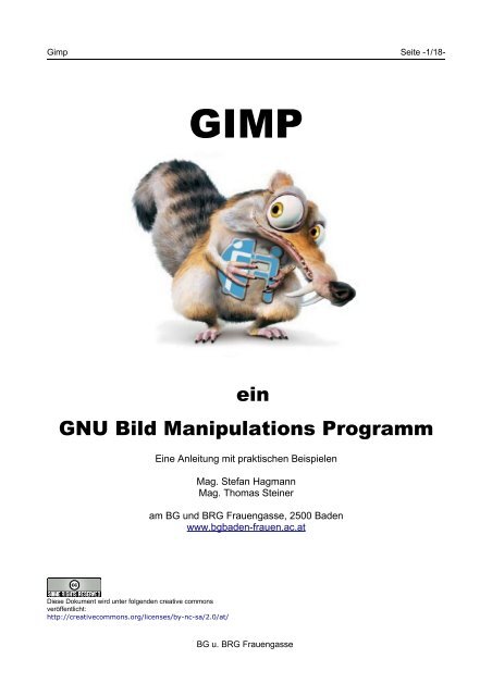 GIMP-Handbuch6 MB - BG/BRG Frauengasse