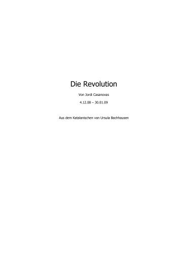 Jordi Casanovas - Die Revolution