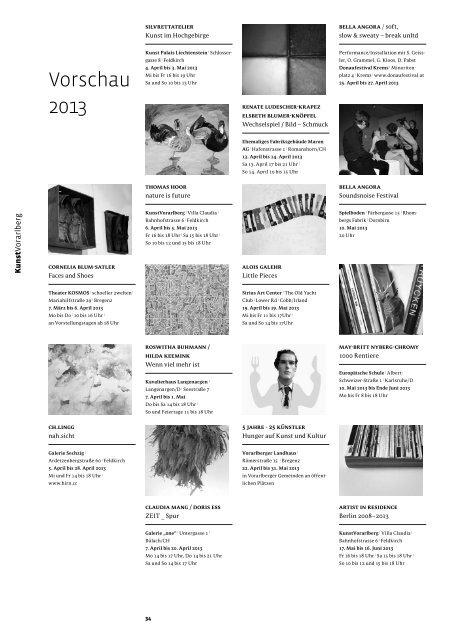Kunstmagazin zum download - KunstVorarlberg