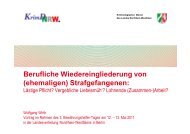 Berufliche Wiedereingliederung von (ehemaligen) Strafgefangenen: