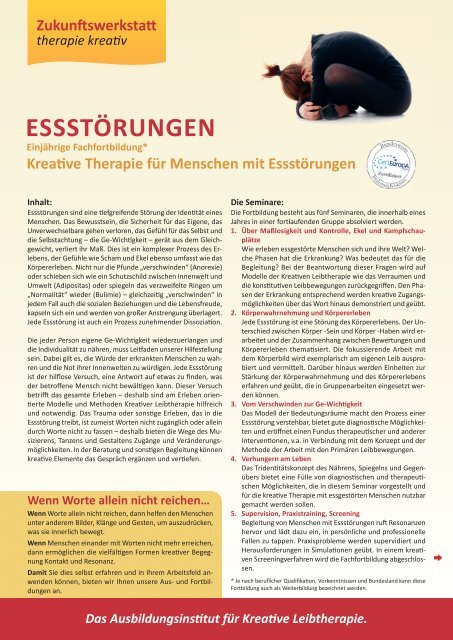 ESSStörunGEn - Zukunftswerkstatt therapie kreativ