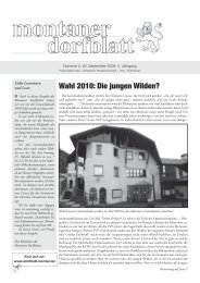 Wahl 2010: Die jungen Wilden? - Montaner Dorfblatt