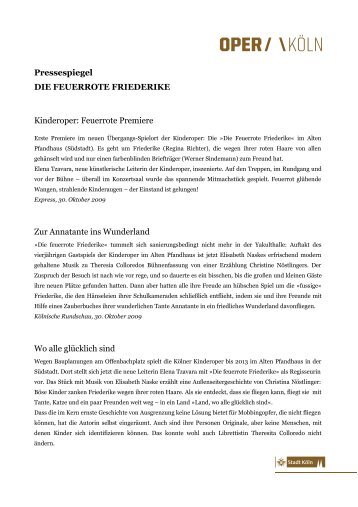 Pressespiegel DIE FEUERROTE FRIEDERIKE ... - Elena Tzavara