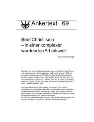 Ein Brief Christi sein in der Arbeitswelt - Wörnersberger Anker