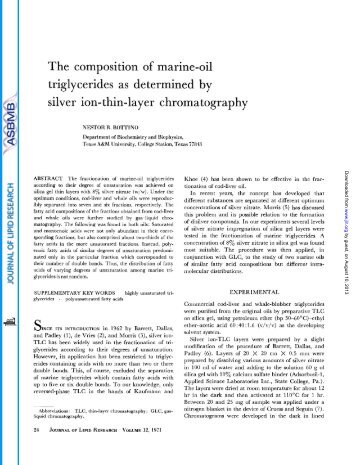 Of Silver Ion-thin-layer Chromatography - The Journal of Lipid ...