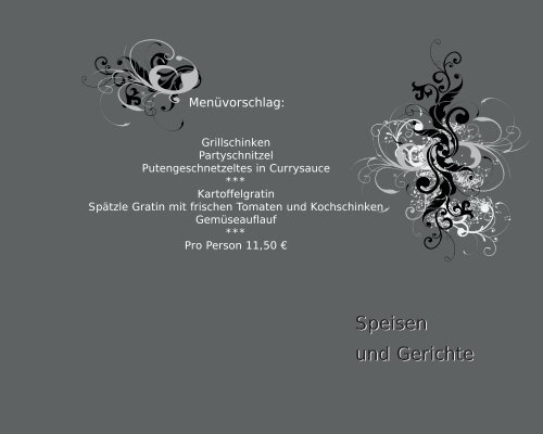 Menüvorschlag - Catering Richter (Schmallenberg)